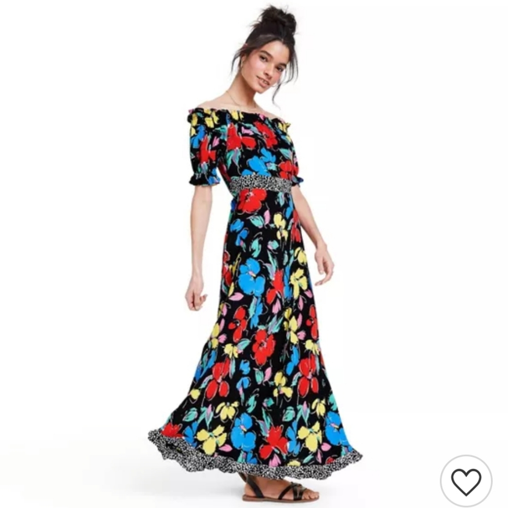 Floral off shoulder dress